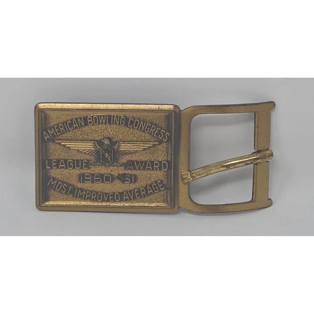 ABC Belt Buckle 1960-61 American Bowling Congress Award Most Improved Average